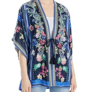 Johnny Was Leia silk HEAVILY EMBROIDERED Kimono NWT (extremely oversized)
